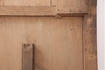アンティーク建具　明治大正期　欅(ケヤキ)材の一枚板を使用した和の趣あふれる蔵戸　(R-047697)