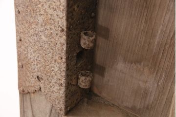 アンティーク建具　ケヤキの一枚板を使用した、和の趣あふれる蔵戸(玄関戸、引き戸、建具)(R-047697)