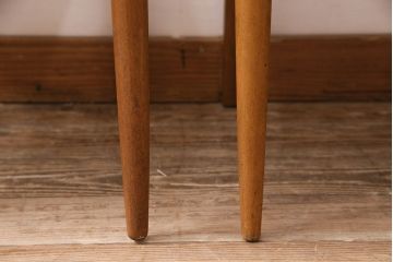 北欧ヴィンテージ　チーク材　メンズライクなお部屋にも合うスタイリッシュなデザインのチェア4脚セット(ダイニングチェア、椅子、ビンテージ)(R-047700)