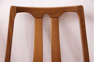 イギリスヴィンテージ　チーク材　温もり溢れるダイニング作りにおすすめのチェア4脚セット(ダイニングチェア、椅子、ビンテージ)(R-047702)