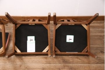 イギリスヴィンテージ　チーク材　温もり溢れるダイニング作りにおすすめのチェア4脚セット(ダイニングチェア、椅子、ビンテージ)(R-047702)