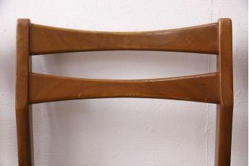 北欧ヴィンテージ　ユニセックスなデザインが格好良いチーク材製のチェア5脚セット(ダイニングチェア、椅子、ビンテージ)(R-047704)