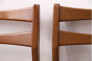北欧ヴィンテージ　ユニセックスなデザインが格好良いチーク材製のチェア5脚セット(ダイニングチェア、椅子、ビンテージ)(R-047704)