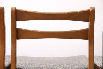 北欧ヴィンテージ　ユニセックスなデザインが格好良いチーク材製のチェア5脚セット(ダイニングチェア、椅子、ビンテージ)(R-047704)