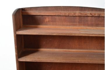 和製アンティーク　使い込まれた風合いが味わい深いシンプルなブックシェルフ(収納棚、本棚)(R-047710)