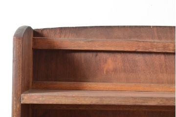 和製アンティーク　使い込まれた風合いが味わい深いシンプルなブックシェルフ(収納棚、本棚)(R-047710)