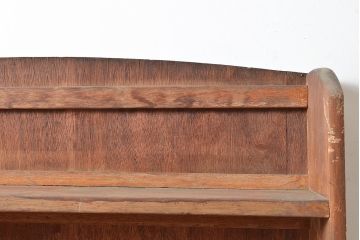 和製アンティーク　使い込まれた風合いが味わい深いシンプルなブックシェルフ(収納棚、本棚)(R-047710)