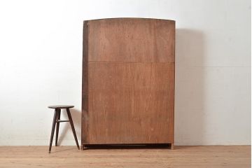 和製アンティーク　使い込まれた風合いが味わい深いシンプルなブックシェルフ(収納棚、本棚)(R-047710)