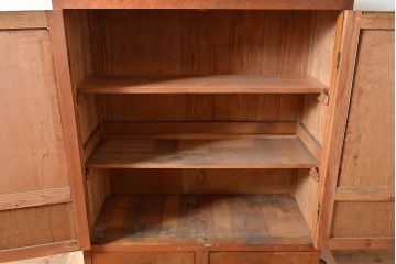 和製アンティーク　レトロな佇まいが魅力的な引き出し付きブックケース(本箱、本棚、戸棚)(R-047711)