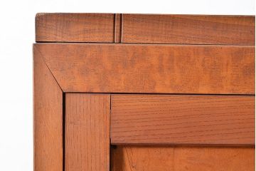 和製アンティーク　レトロな佇まいが魅力的な引き出し付きブックケース(本箱、本棚、戸棚)(R-047711)