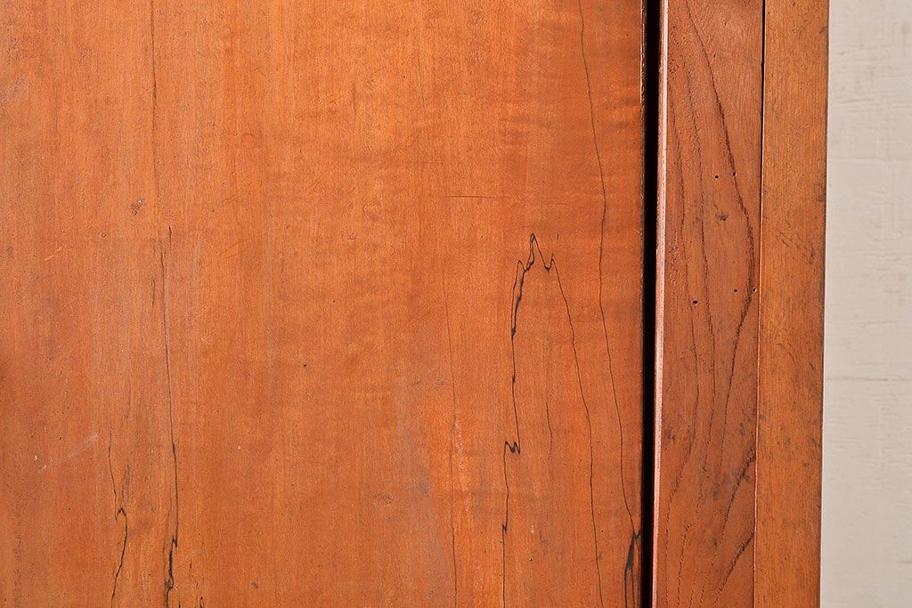 和製アンティーク　レトロな佇まいが魅力的な引き出し付きブックケース(本箱、本棚、戸棚)(R-047711)