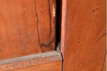 和製アンティーク　レトロな佇まいが魅力的な引き出し付きブックケース(本箱、本棚、戸棚)(R-047711)