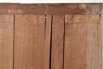 和製アンティーク　たっぷり収納できるシンプルな重ね戸棚(収納棚、食器棚、キャビネット)(R-047713)