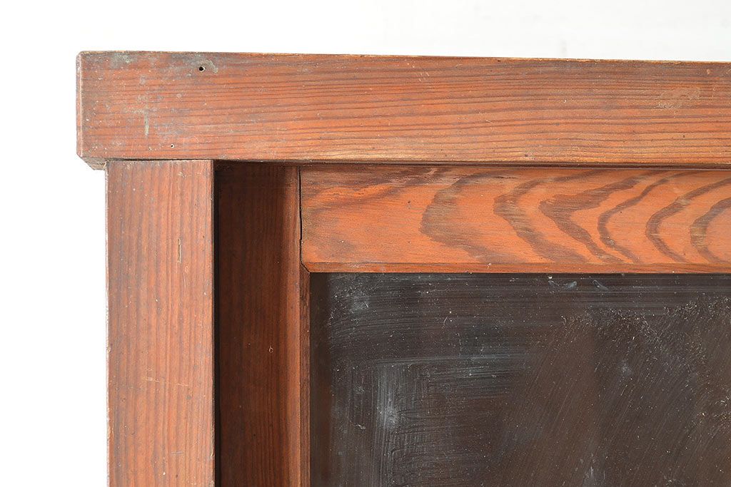 和製アンティーク　たっぷり収納できるシンプルな重ね戸棚・上段(収納棚、食器棚、キャビネット)(R-047714)