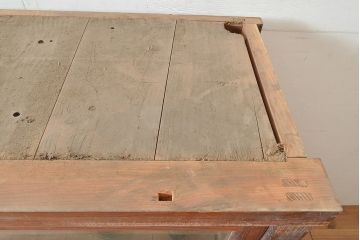 和製アンティーク　たっぷり収納できるシンプルな重ね戸棚・下段(収納棚、食器棚、キャビネット)(R-047715)