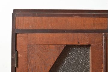 和製アンティーク　レトロとモダンがミックスしているお洒落な本箱(ブックケース、戸棚、キャビネット)(R-047724)