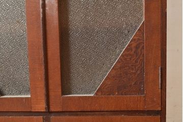 和製アンティーク　レトロとモダンがミックスしているお洒落な本箱(ブックケース、戸棚、キャビネット)(R-047724)