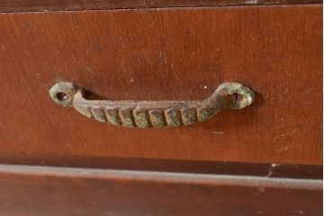 和製アンティーク　レトロとモダンがミックスしているお洒落な本箱(ブックケース、戸棚、キャビネット)(R-047724)