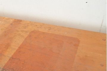 昭和レトロ　棚板が取り外しできるラワン材製の書類棚(収納棚、書類ケース)(R-047725)