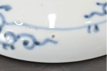 江戸期　古伊万里　富長貴春　小皿2枚(色絵、染付、和食器)(R-047728)