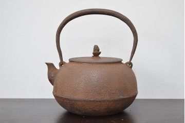 南部照光堂　富岡製糸所　照憲皇太后　御歌　記念鉄瓶(茶道具)(R-047729)