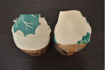 秋田　三浦節子　創作こけし6体　絵馬1枚(わらしっこ)(R-047730)