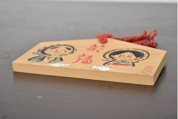 秋田　三浦節子　創作こけし6体　絵馬1枚(わらしっこ)(R-047730)