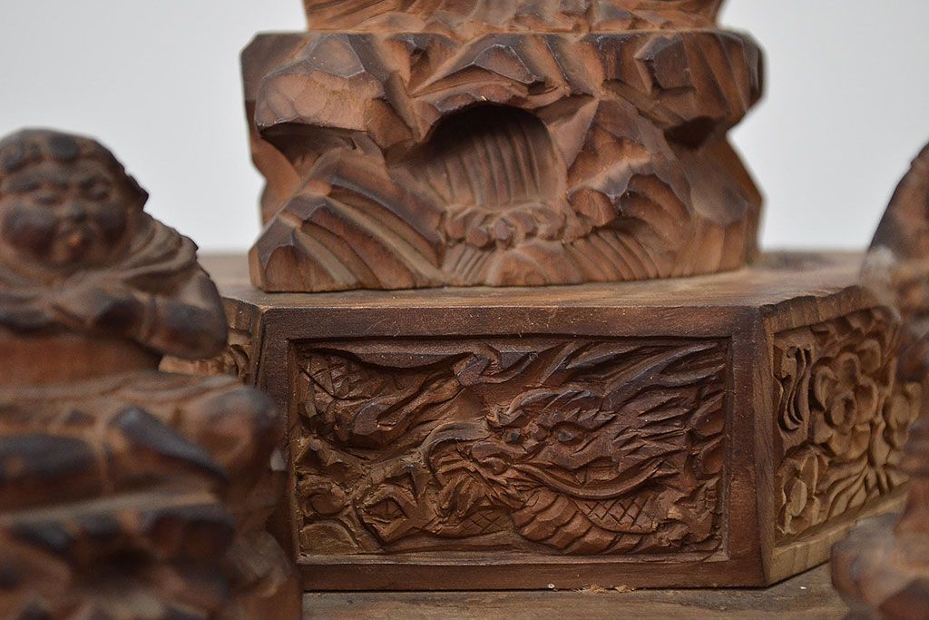 昭和八年　不動明王　木彫(仏像、木彫り、置物、不動尊)(R-047732)