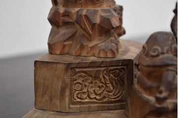 昭和八年　不動明王　木彫(仏像、木彫り、置物、不動尊)(R-047732)