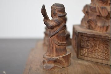 昭和八年　不動明王　木彫(仏像、木彫り、置物、不動尊)(R-047732)