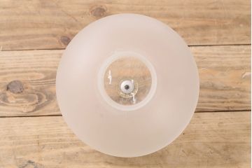 アンティーク照明　昭和初期　摺ガラス地結霜ガラス　上品で凝った作りが魅力的なグローブ照明(ガラスシェード、天井照明、吊り下げ照明)(R-047780)