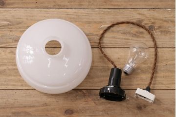 和製アンティーク　シンプルなデザインが魅力的な天井照明(ペンダントライト、吊り下げ照明)(R-047781)