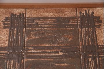 北欧ヴィンテージ　タイルトップのデザインがおしゃれなデンマーク製のセンターテーブル(リビングテーブル、コーヒーテーブル、ビンテージ)(R-047789)