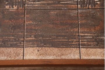 北欧ヴィンテージ　タイルトップのデザインがおしゃれなデンマーク製のセンターテーブル(リビングテーブル、コーヒーテーブル、ビンテージ)(R-047789)