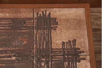 北欧ヴィンテージ　タイルトップのデザインがおしゃれなデンマーク製のセンターテーブル(リビングテーブル、コーヒーテーブル、ビンテージ)(R-047789)