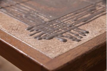 北欧ヴィンテージ　タイルトップのデザインがおしゃれなデンマーク製のセンターテーブル(リビングテーブル、コーヒーテーブル、ビンテージ)(R-047789)