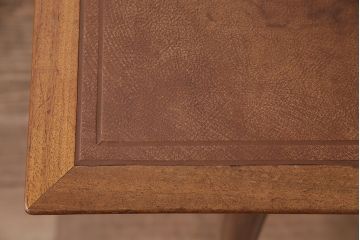 イギリスビンテージ　MAPLE　QUALITY　レザートップが高級感を高めるメープル材製のデスク(机、在宅ワーク、在宅用ワークデスク、メイプル)(R-047790)