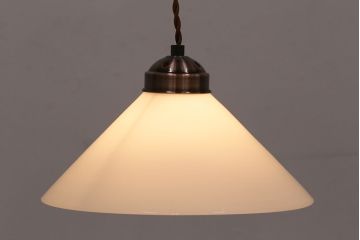 ヴィンテージ照明　シンプルなシェードが魅力のペンダントライト(ランプシェード、天井照明、ビンテージ)(R-047792)