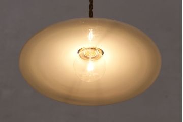 アンティーク照明　レトロな雰囲気づくりにぴったりの吊り下げ照明(ペンダントライト、天井照明、電笠、平笠)(R-047796)