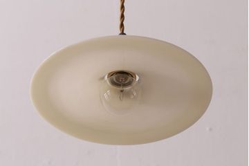 アンティーク照明　レトロな雰囲気づくりにぴったりの吊り下げ照明(ペンダントライト、天井照明、電笠、平笠)(R-047796)