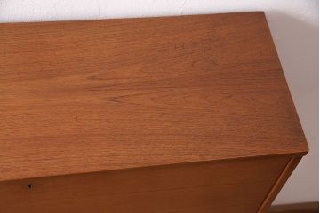 北欧ビンテージ　チーク材製　北欧生まれ!木の温もりを感じるライティングビューロー(デスク、簿記机、在宅ワーク、在宅用収納棚)(R-047800)