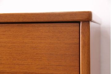 北欧ビンテージ　チーク材製　北欧生まれ!木の温もりを感じるライティングビューロー(デスク、簿記机、在宅ワーク、在宅用収納棚)(R-047800)