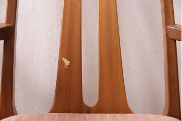 イギリスビンテージ　洗練されたデザインが格好良いチーク材製のアームチェア2脚セット(ダイニングチェア、椅子)(R-047804)