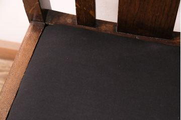 イギリスアンティーク　挽き物の脚が目を引くオーク材製のチェア2脚セット(ダイニングチェア、椅子)(R-047805)