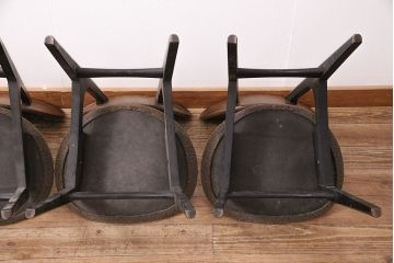 北欧ビンテージ　G-PLAN(ジープラン)　羽を広げたようなユニークなデザインが魅力的なチェア4脚セット(バタフライチェア、ダイニングチェア、椅子)(R-047807)