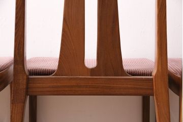 北欧ビンテージ　Nathan(ネイサン)社　チーク材　北欧テイストやミッドセンチュリースタイルに合うチェア4脚セット(ダイニングチェア、椅子)(R-047808)