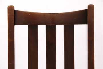 イギリスアンティーク　オーク材　落ち着いた雰囲気が魅力のシンプルなチェア4脚セット(ダイニングチェア、椅子)(R-047809)