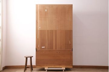 北欧ビンテージ　チーク材　木のぬくもりを存分にお楽しみいただけるウォールユニット(キャビネット、テレビ台、収納棚、戸棚、飾り棚)(R-047810)
