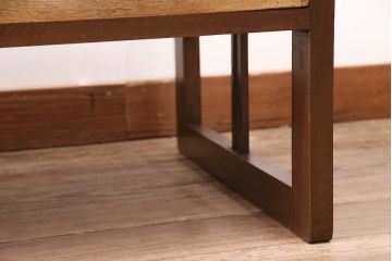 昭和レトロ　2色の色使いが存在感を程よく放つ文机(座卓、座机、ローテーブル、センターテーブル)(R-047815)