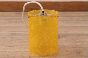 ビンテージ照明　イエローカラーが空間を華やかにしてくれる天井照明(ペンダントライト、吊り下げ照明)(R-047818)